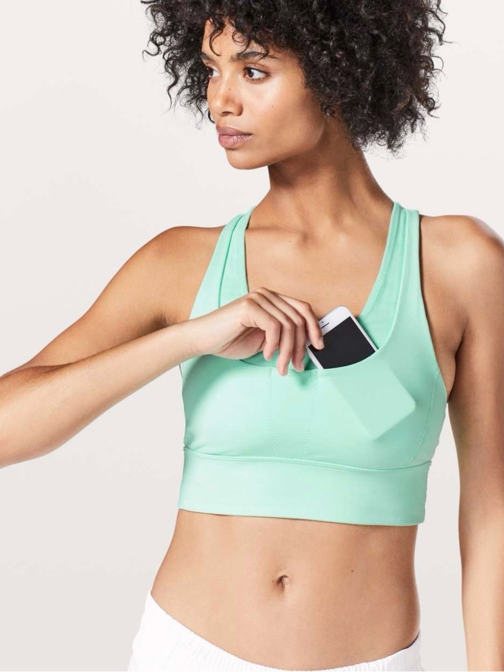 Lululemon Run Stuff Your Bra Sports bra in Toothpaste Mint Green Size 4